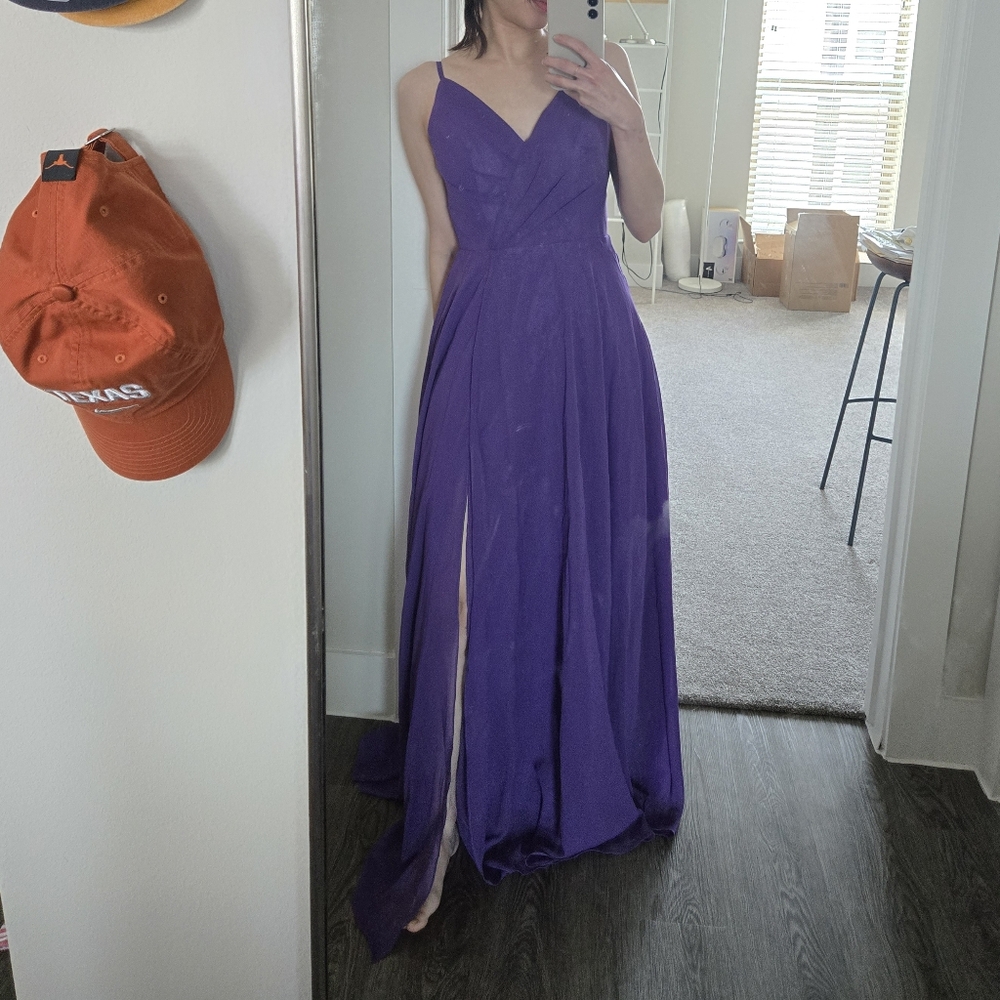 Purple Sweetheart Maxi Gown for Prom